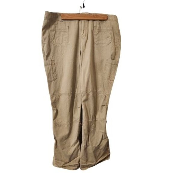 VENEZIA KHAKI CARGO ROLL-UP PANTS SIZE 16 - Picture 6 of 7